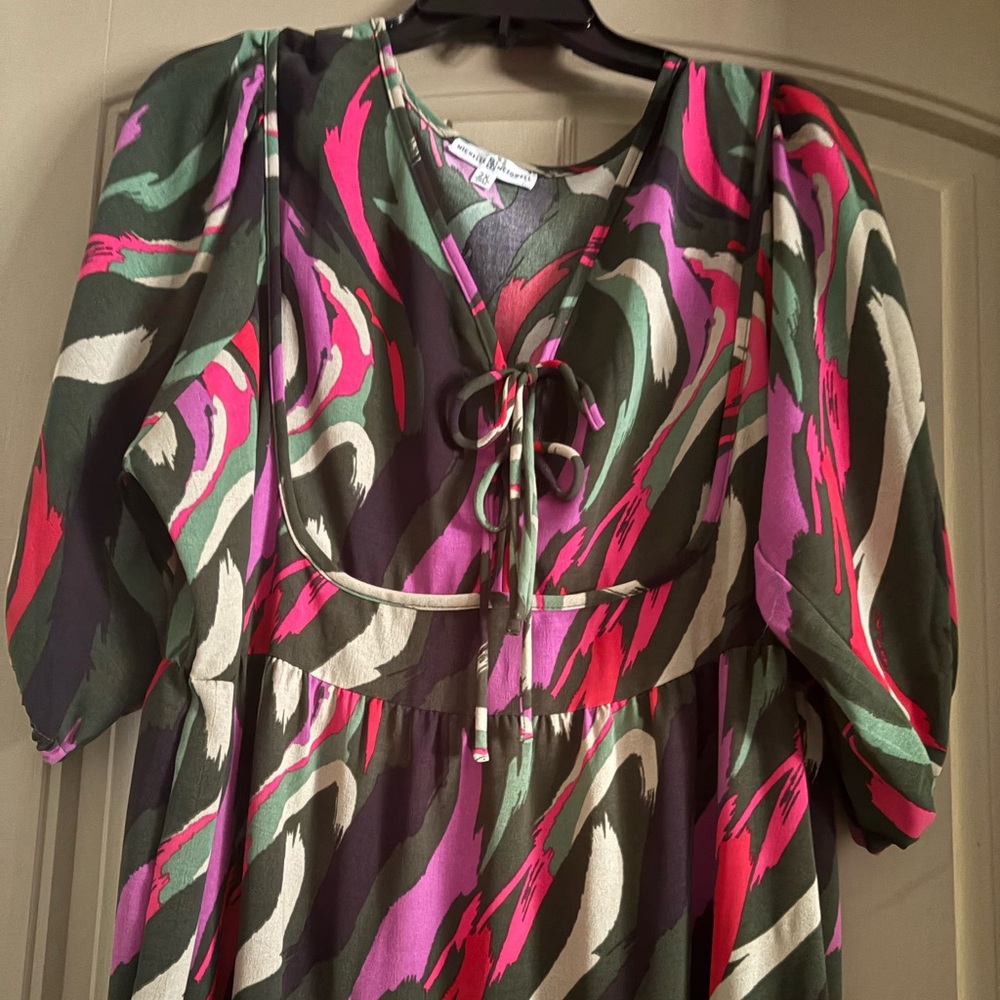 Colorful Abstract Midi Dress